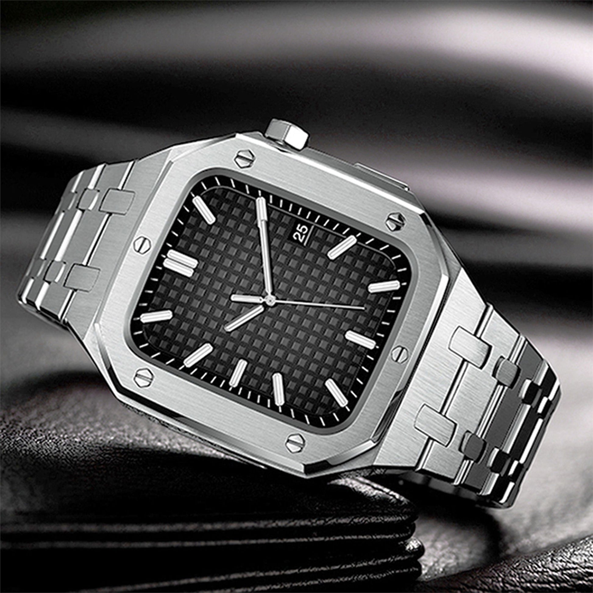 Corvex | 316L rostfritt stålfodral och armband retrofit-kit för Apple Watch | Petprovac