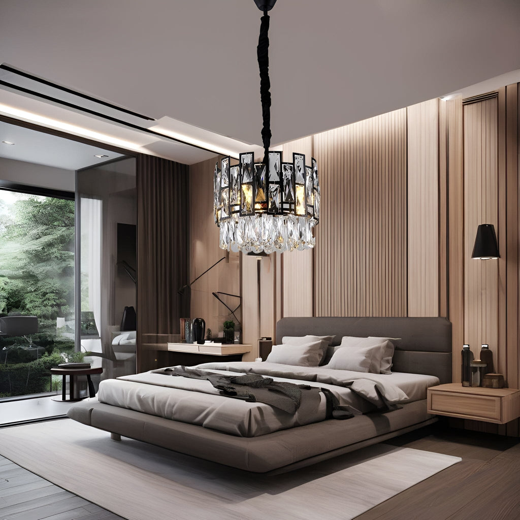 Nova krystalpendel i rustfrit stål med K9-krystaller og LED