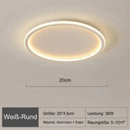 Okrągła lampa sufitowa LED w stylu skandynawskim do salonu i sypialni