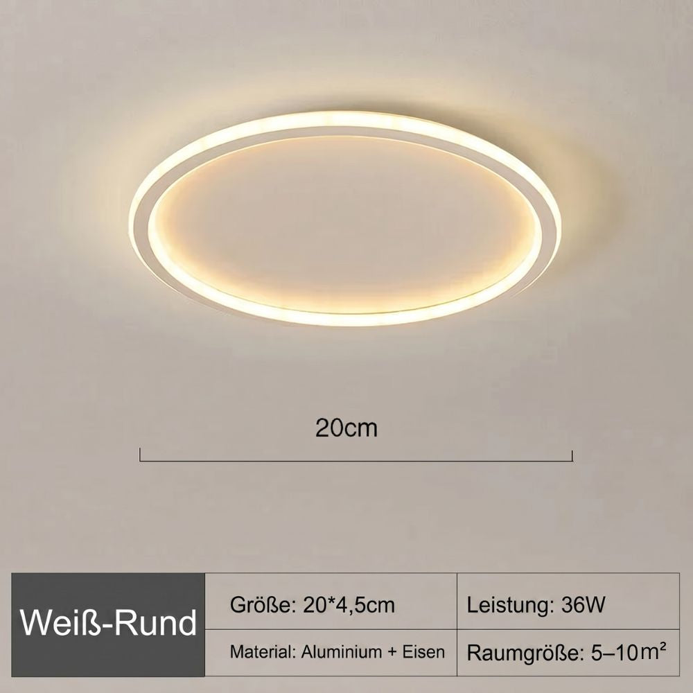 Okrągła lampa sufitowa LED w stylu skandynawskim do salonu i sypialni