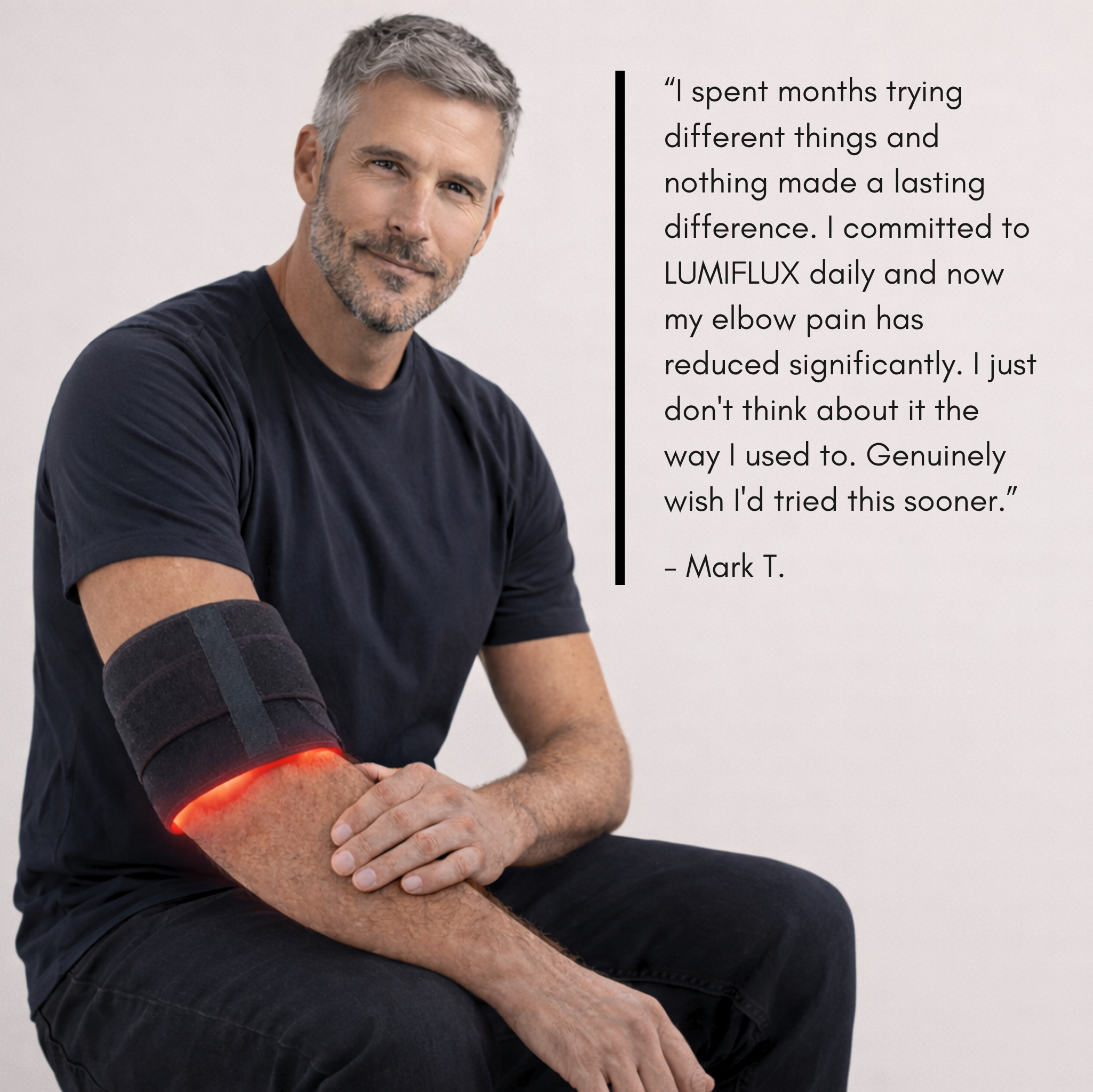 ElbowRelief Pro Red Light Therapy Pad – 660nm & 850nm Wearable Elbow Support Wrap