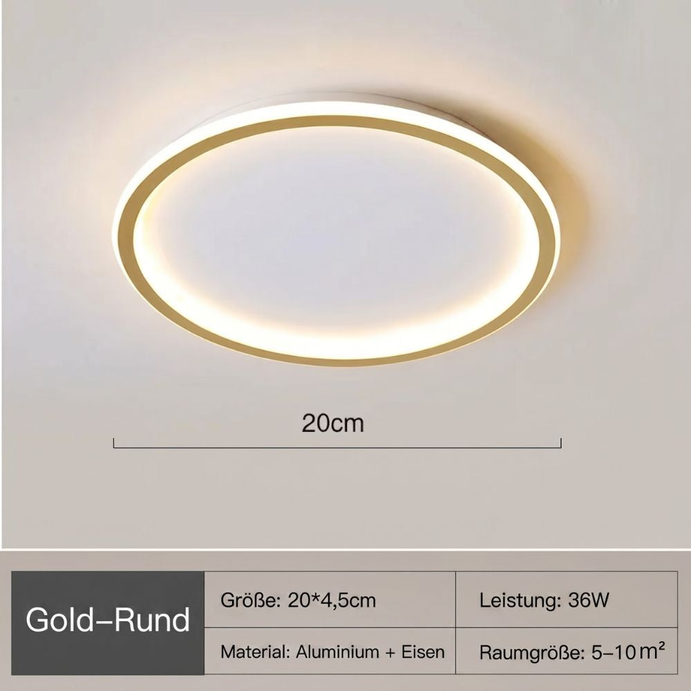 Okrągła lampa sufitowa LED w stylu skandynawskim do salonu i sypialni