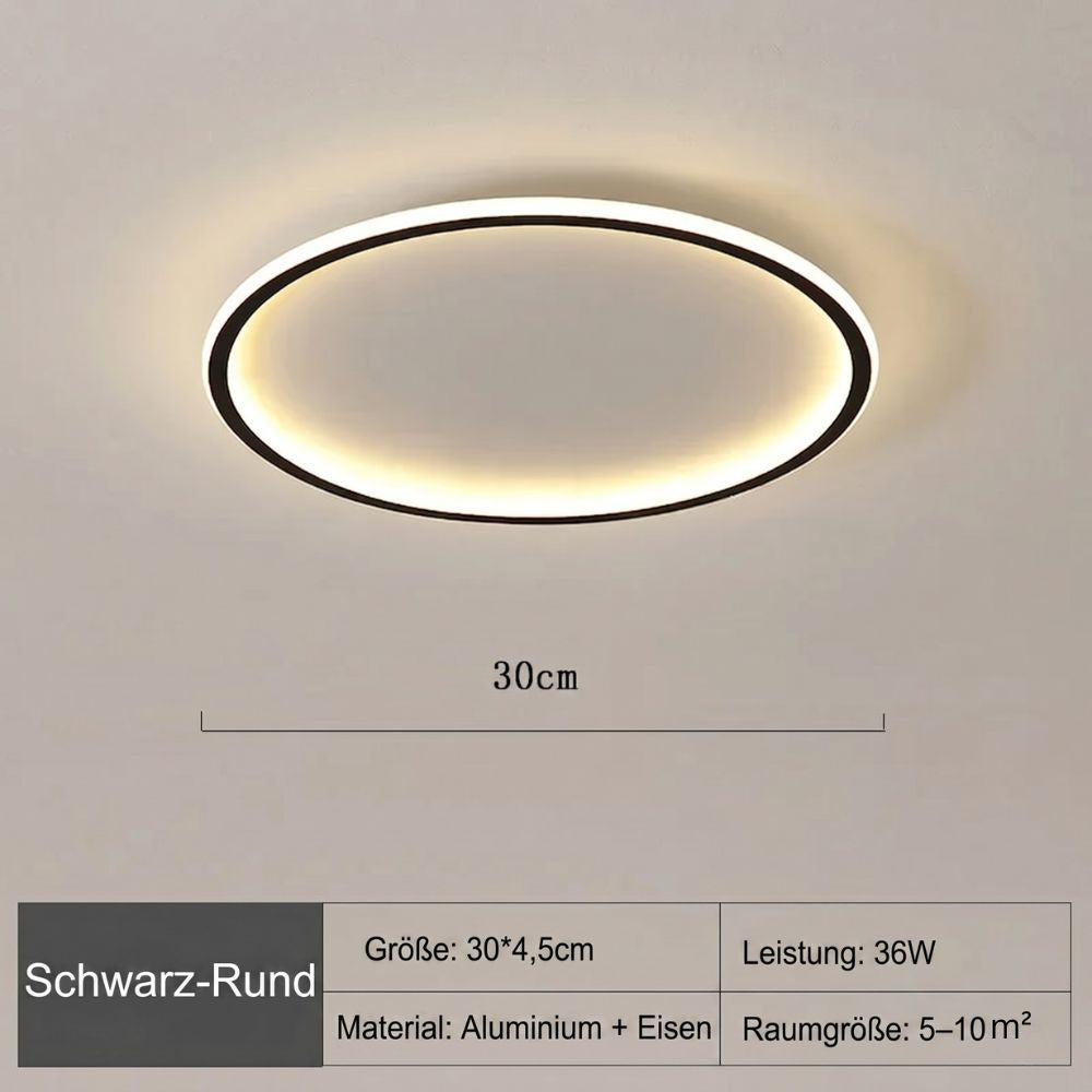 Okrągła lampa sufitowa LED w stylu skandynawskim do salonu i sypialni