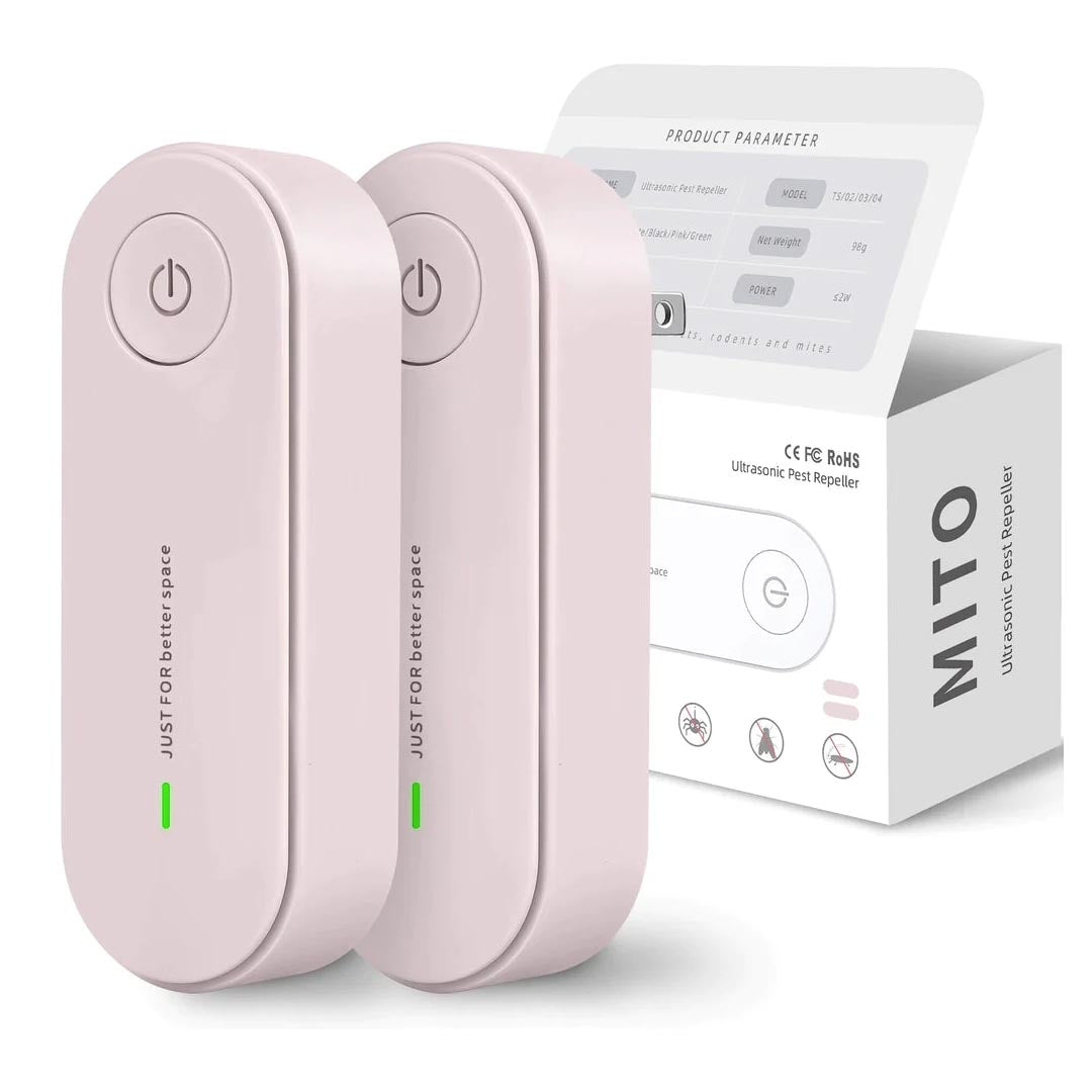 Paquete doble de dispositivos repelentes de mosquitos ultrasónicos para enchufe