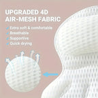 LuxieSpa 4D Luxe Bath Pillow - Breathable Pillow with Neck and Back Support for a Relaxing Bath