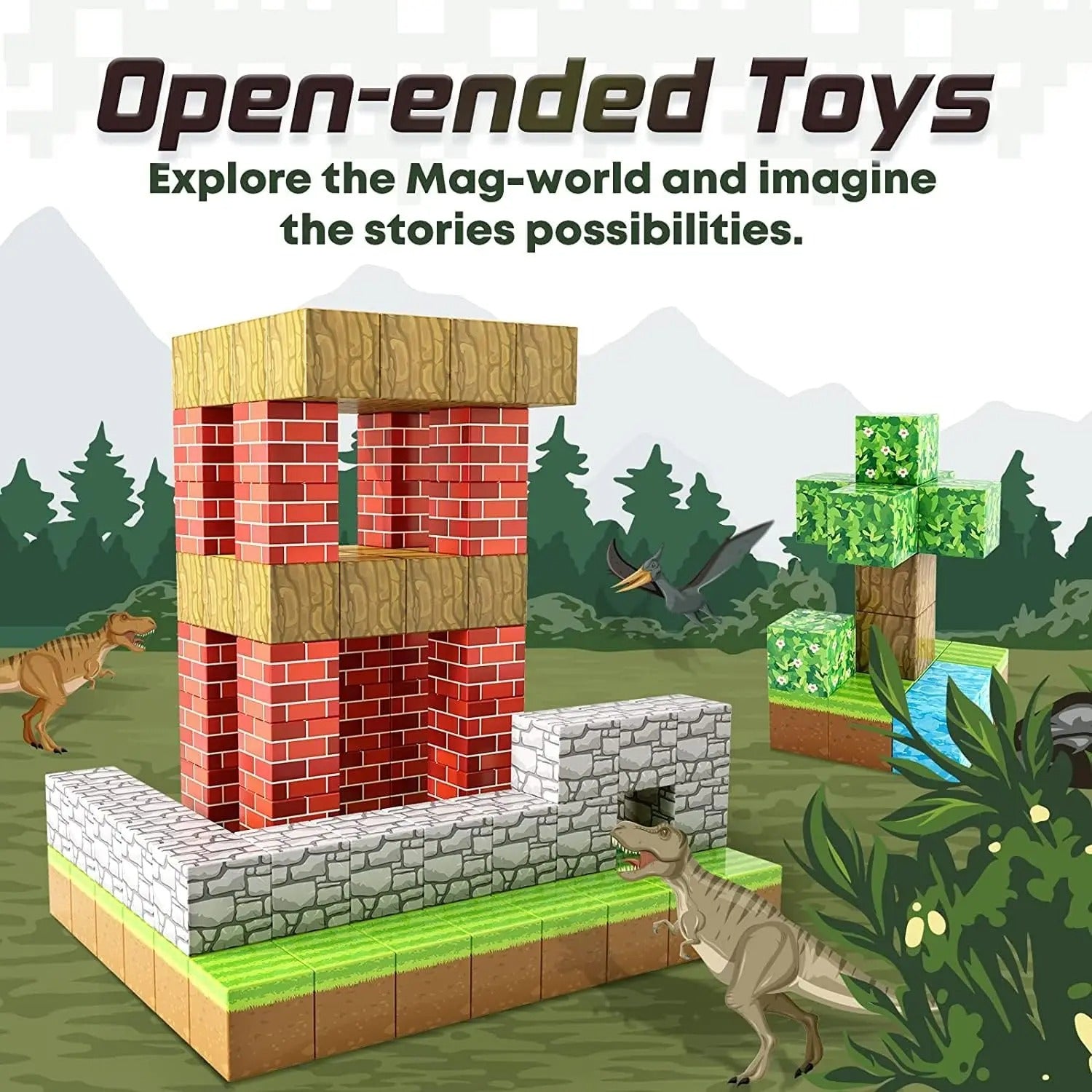 Set di Blocchi Magnetici STEM per Bambini Kit di Apprendimento Creativo