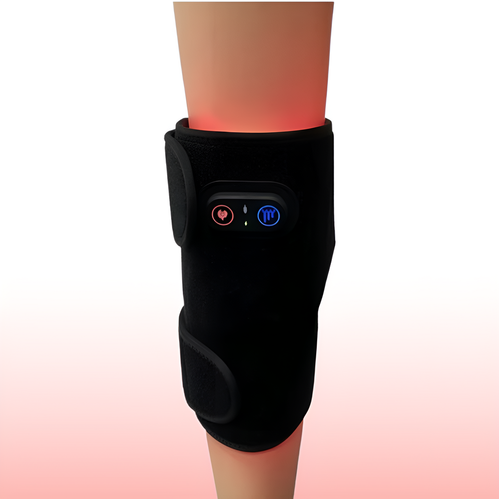 Faja para rodilla recargable LumaKnee con luz roja para alivio de la artritis y las articulaciones