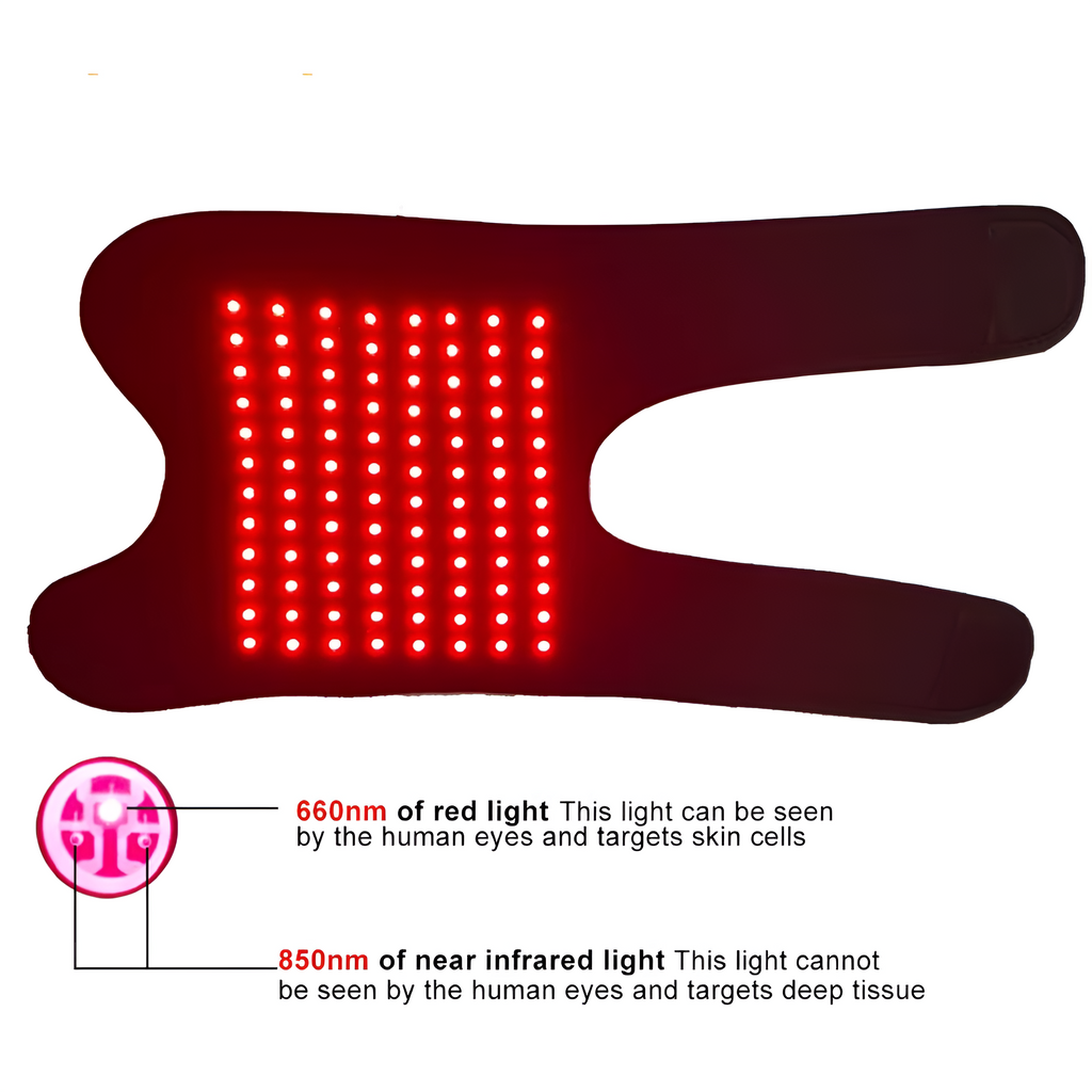 Faja para rodilla recargable LumaKnee con luz roja para alivio de la artritis y las articulaciones