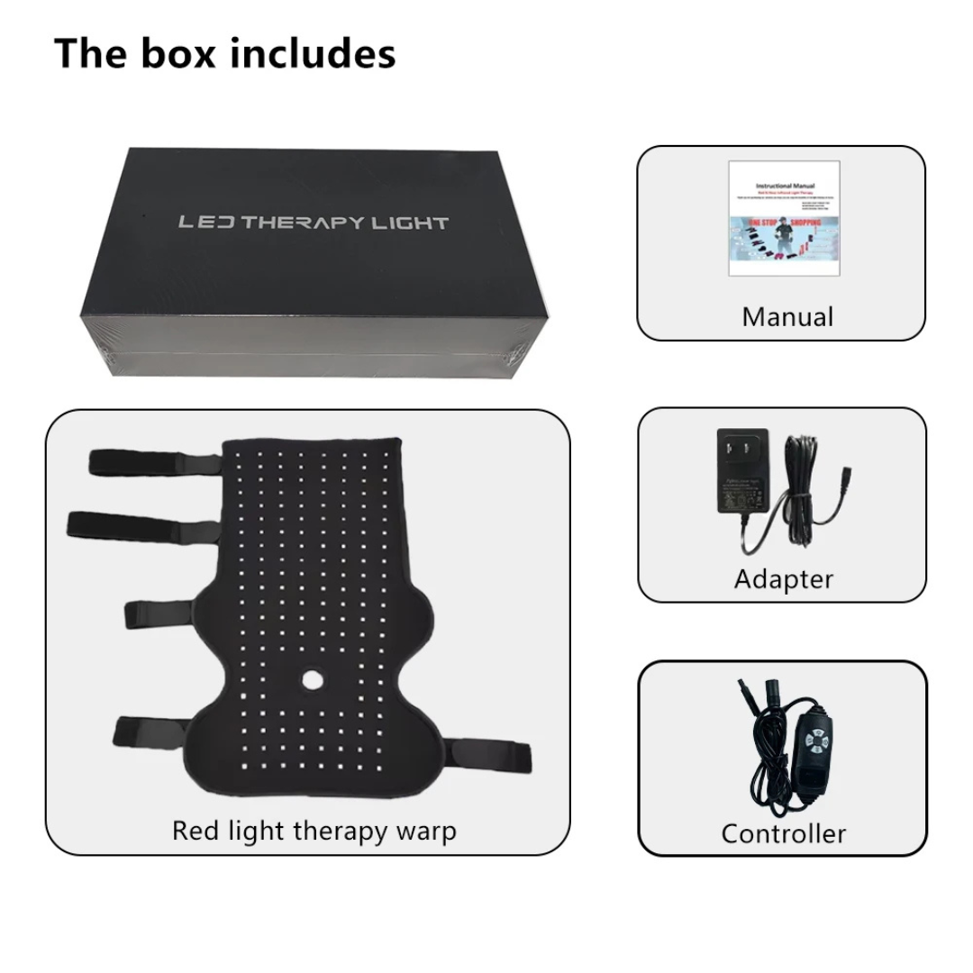 LumaPulse fod- og ankelrødt lys terapi bælte til hjemmebrug med smertelindring