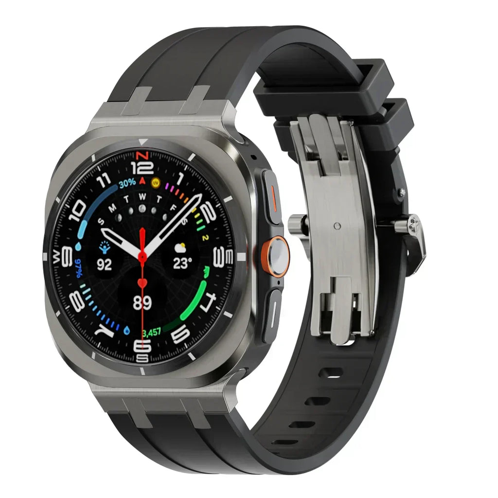 Virelli | Luxusní silikonový řemínek s motýlkovou sponou pro Samsung Galaxy Watch Ultra | Petprovac