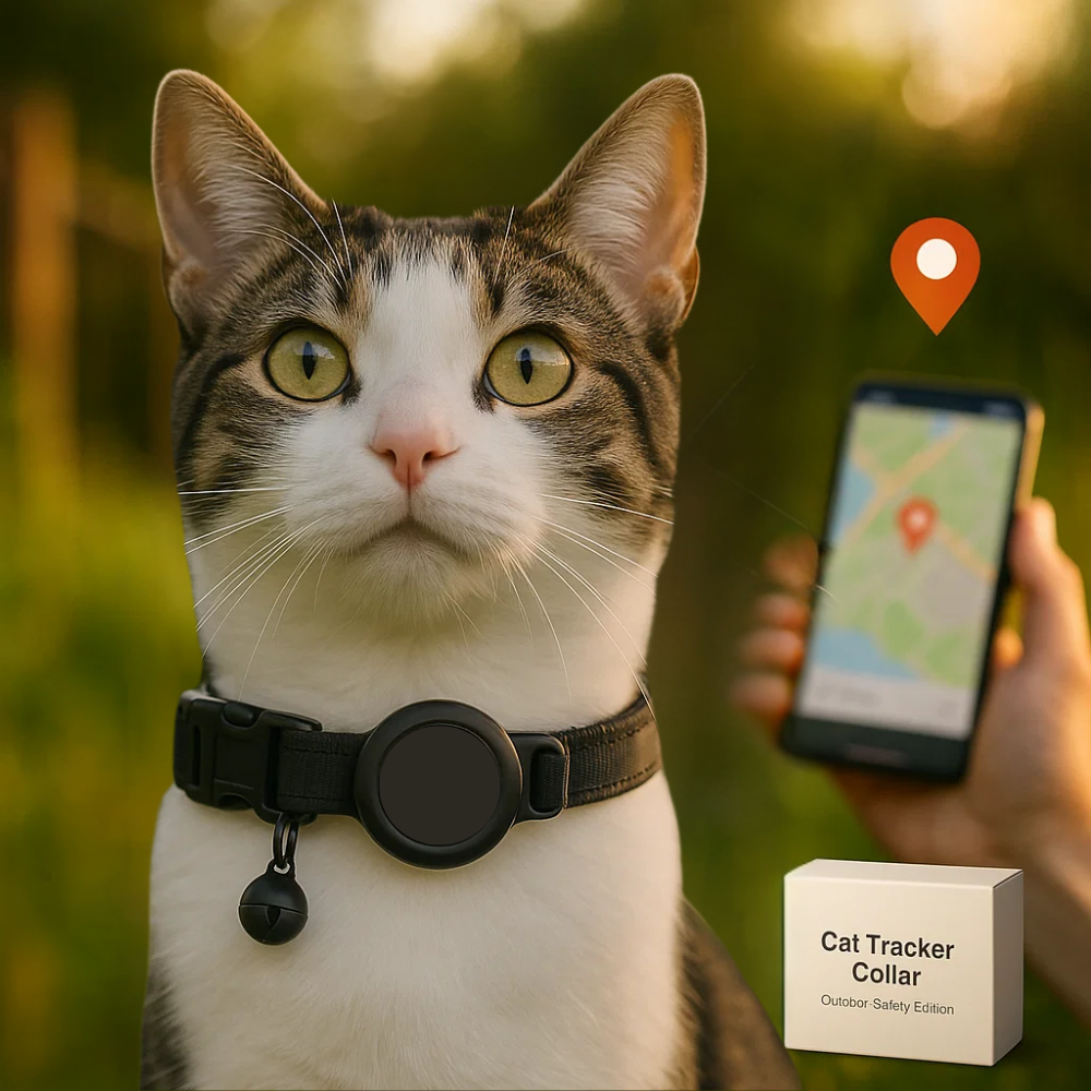 Collare GPS per Gatti Riflettente a Rilascio Rapido per Visibilità