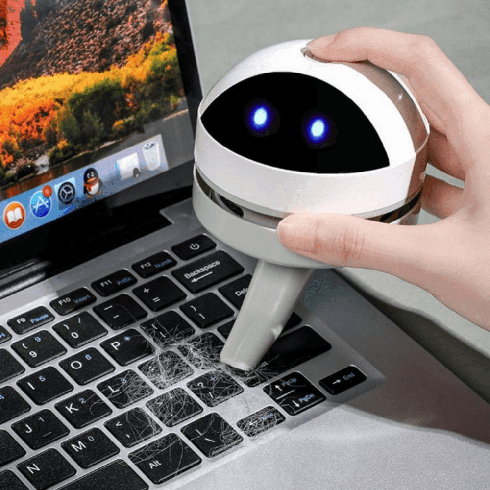 Adva Compact Desk Vacuum Cleaner, USB Rechargeable, Home Office Robot