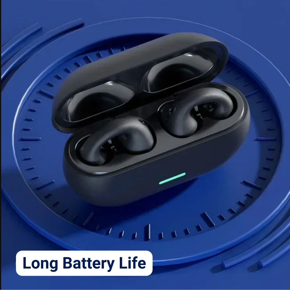 Fon Telinga Konduksi Tulang VeloWave Dengan Bluetooth 5.3 Tahan Peluh IPX5