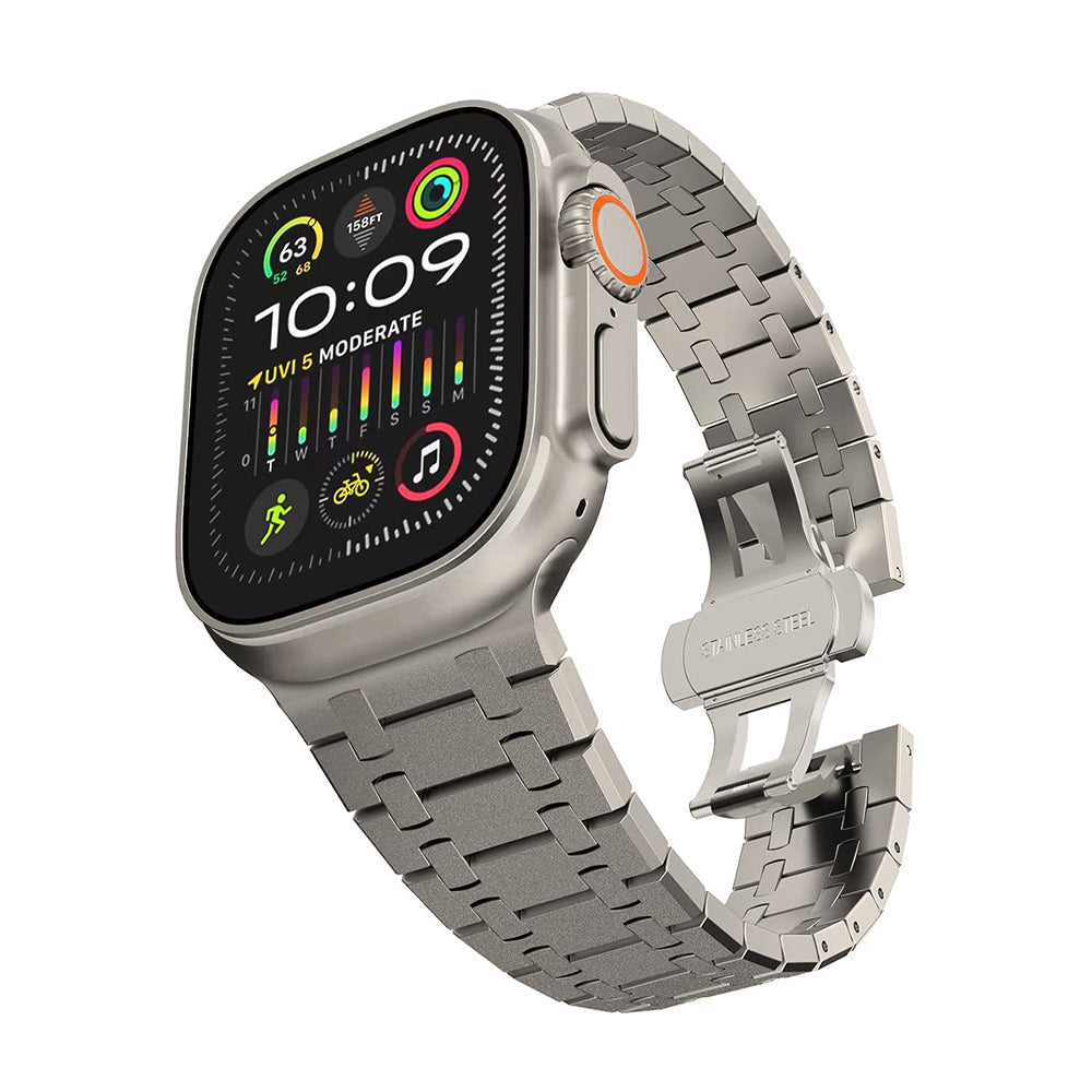 Arden | Dubbele Ketting Roestvrijstalen Knipperband Voor Apple Watch | Petprovac