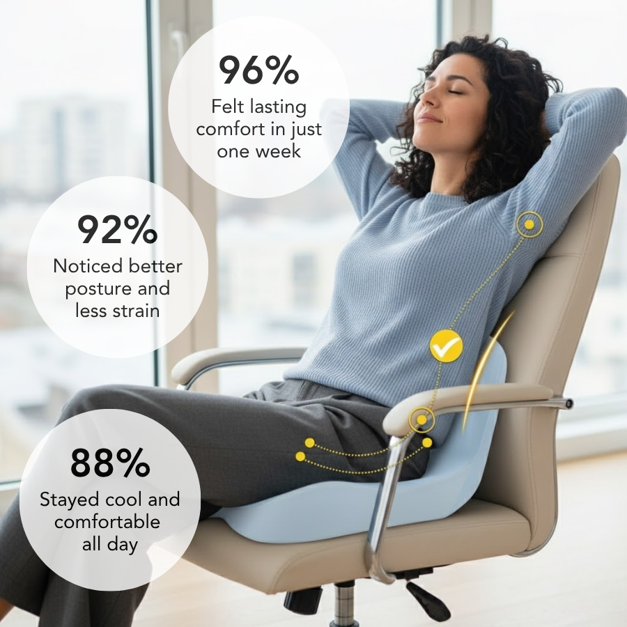 Cocoon Posture Cushion Ergonomic L Shaped Support For Car And Office