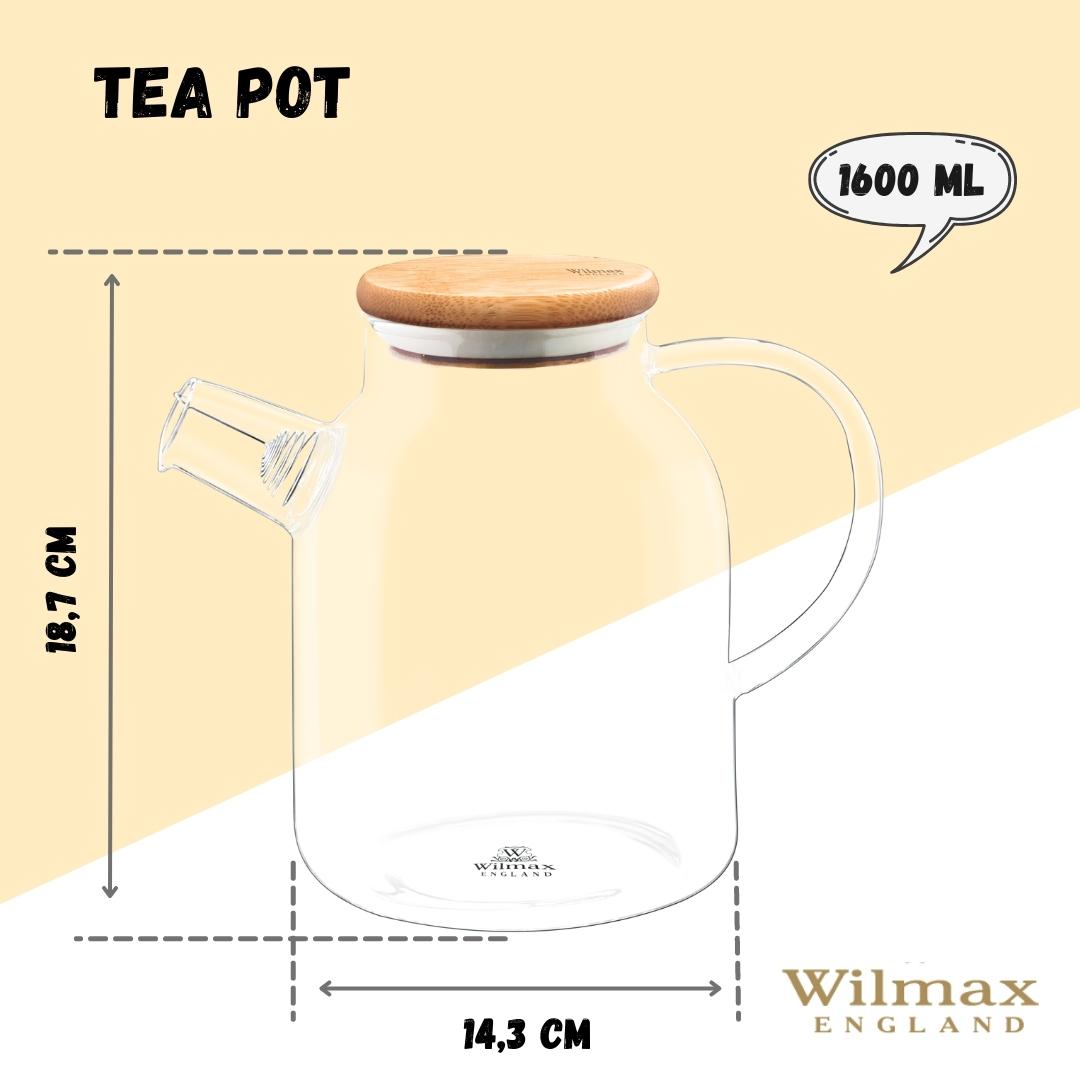 Wilmax termoglas tekande 54 oz, komfurssikker til teelskere