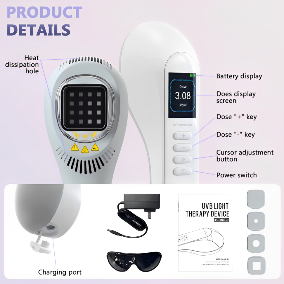 VitaLuma 308nm UVB 白斑症フォトセラピーランプ 家庭用