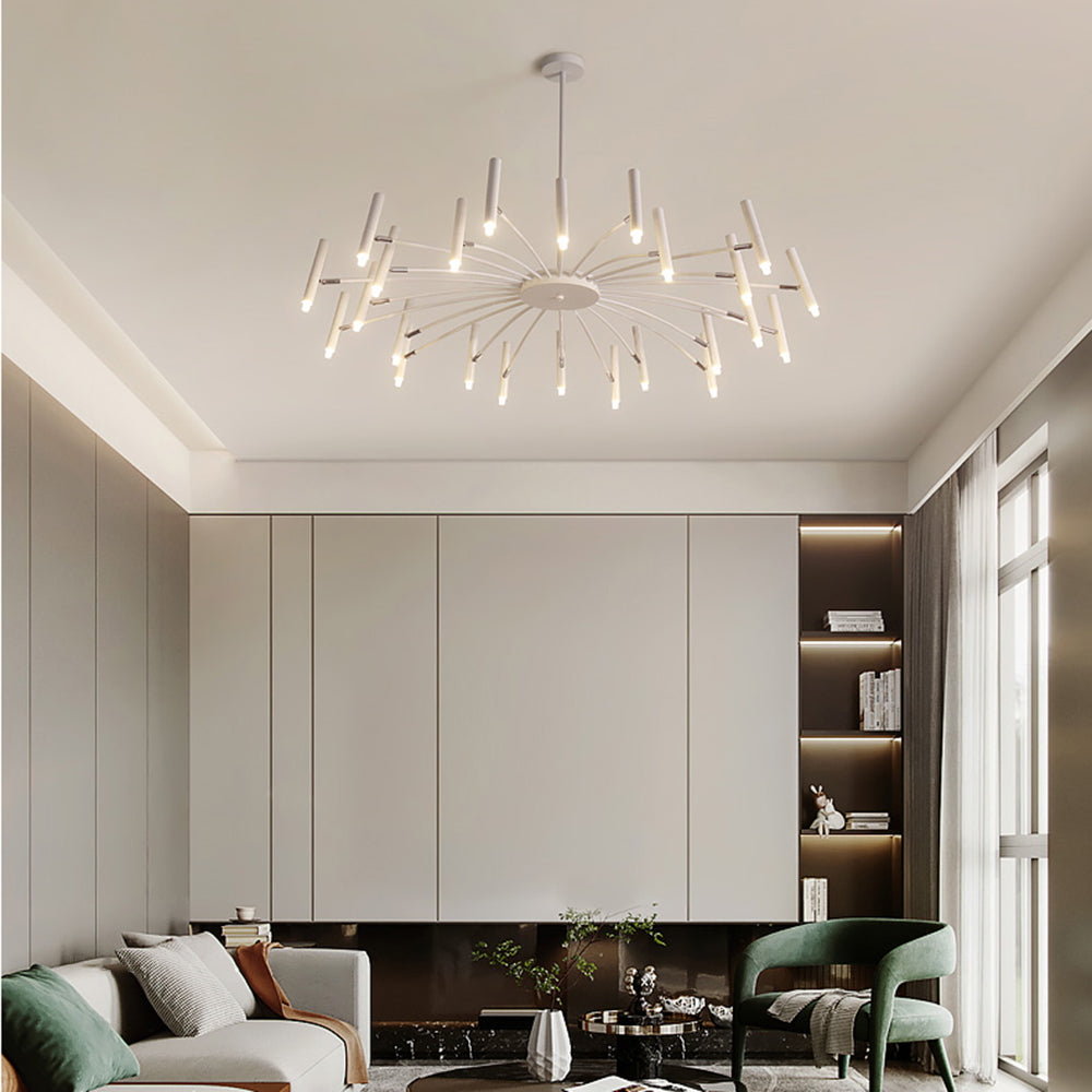 NovaLuxe gouden en zwarte LED-kroonluchter voor woonkamers, kantoren, slaapkamers