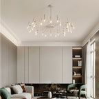 NovaLuxe gouden en zwarte LED-kroonluchter voor woonkamers, kantoren, slaapkamers