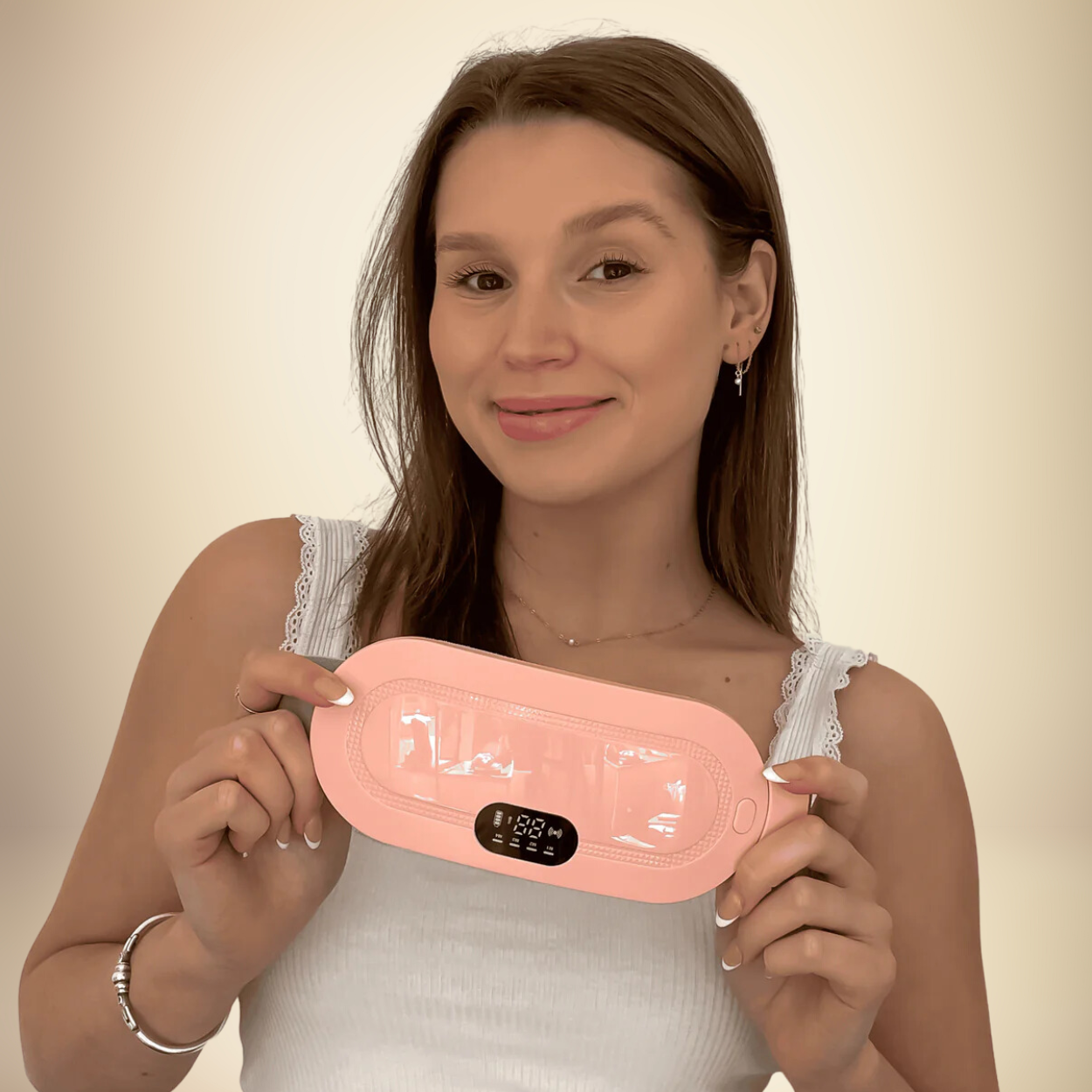 Teplý polštářek na menstruaci pro zmírnění křečí a cílené pohodlí