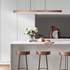 Candelier LED Linear Aureon Untuk Ruang Makan Dan Pejabat Dalam Warna Hitam Atau Coklat