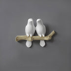 Liora fantazyjny wieszak na płaszcz na ścianę z ptakami na gałęzi, dekoracja z żywicy