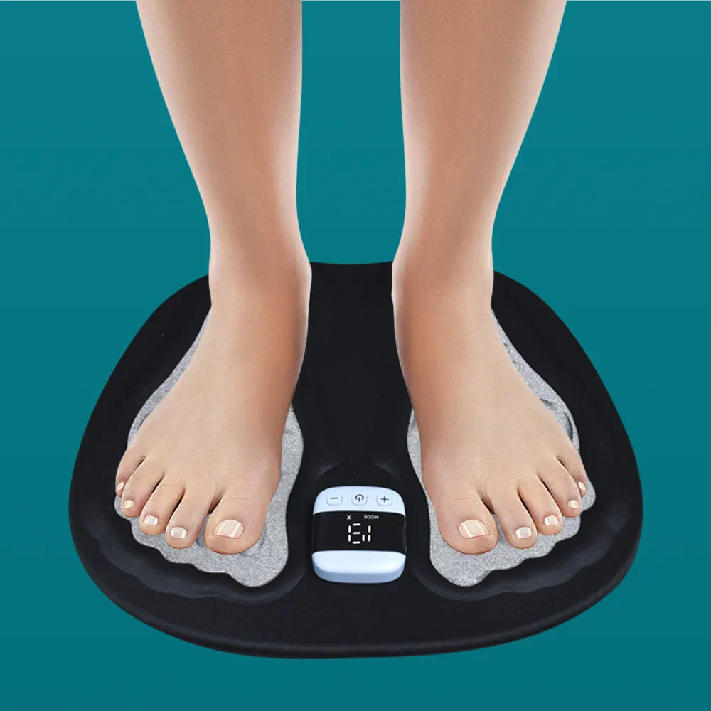 Plug-In EMS Foot Pad for Daily Leg Fatigue, Swollen Feet and Poor Circulation Relief