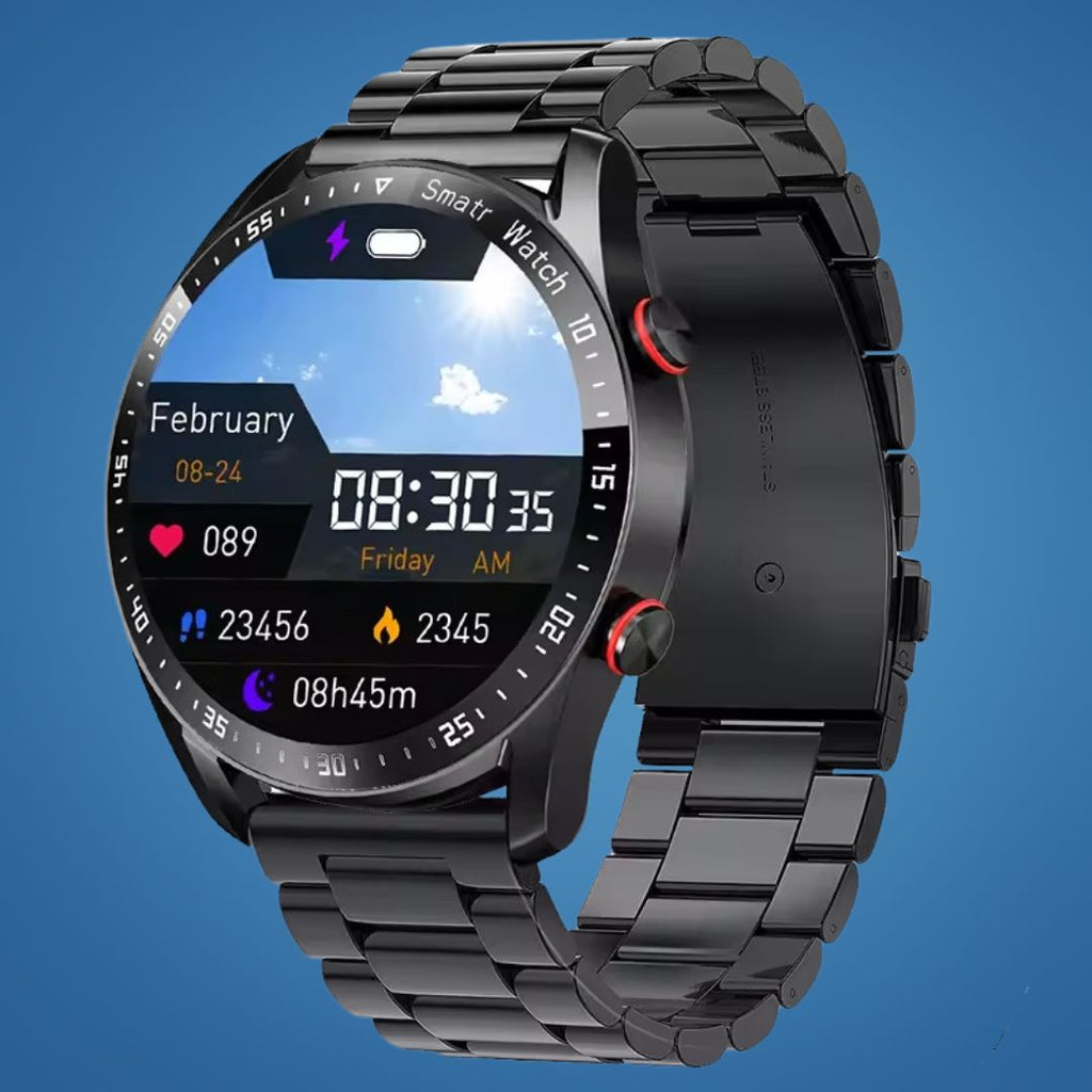 FitTrack | Non-Invasive Fitness Smart Watch - Tracks Physical Activity - Heart Rate - Sleep - Workout - GPS Notifications - Water Resistant