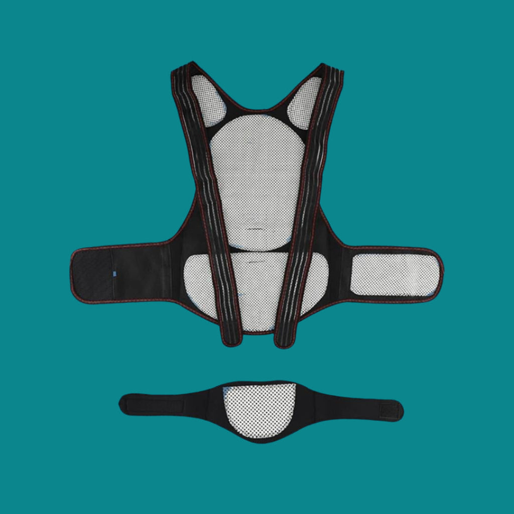 ViraTher Verstellbare Rückenstütze mit Selbstheizender Akupunkturpunkt-Therapie