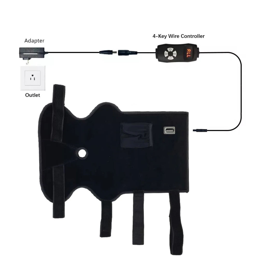 LumaPulse fod- og ankelrødt lys terapi bælte til hjemmebrug med smertelindring