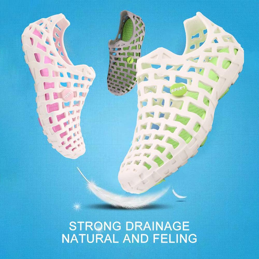 Breathable Hollow Design Solid Flat