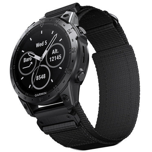 Garmin Tactix ve Fenix Serisi 6 6X 7 7X 8 için RidgeLine Naylon Saat Kayışı