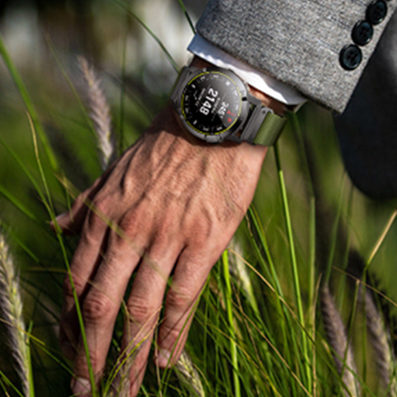 Rivaro taktiskt utomhus nylonklockarmband för Garmin Fenix 6X, 6 Pro, 8, 7, 7X, 5, 5X Plus
