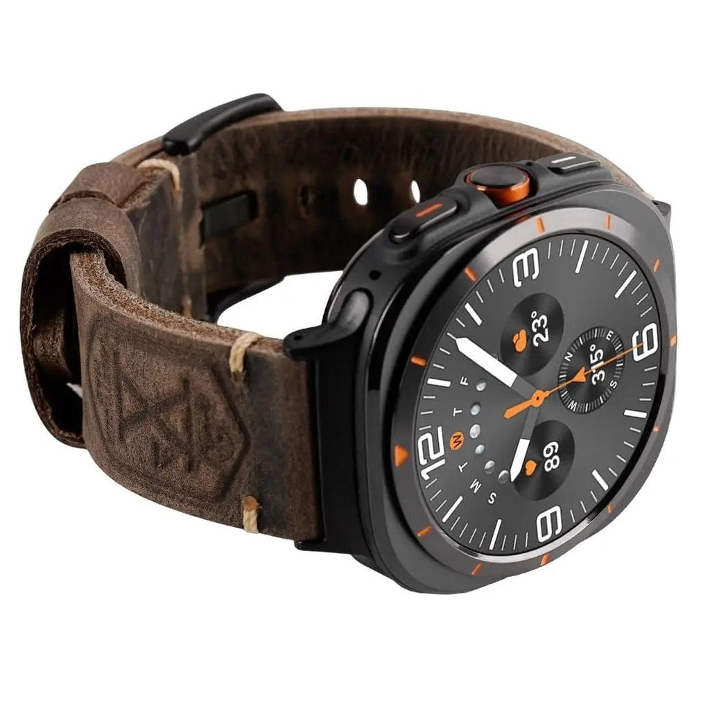 Brookmere vintage leren band compatibel met Samsung Watch Ultra