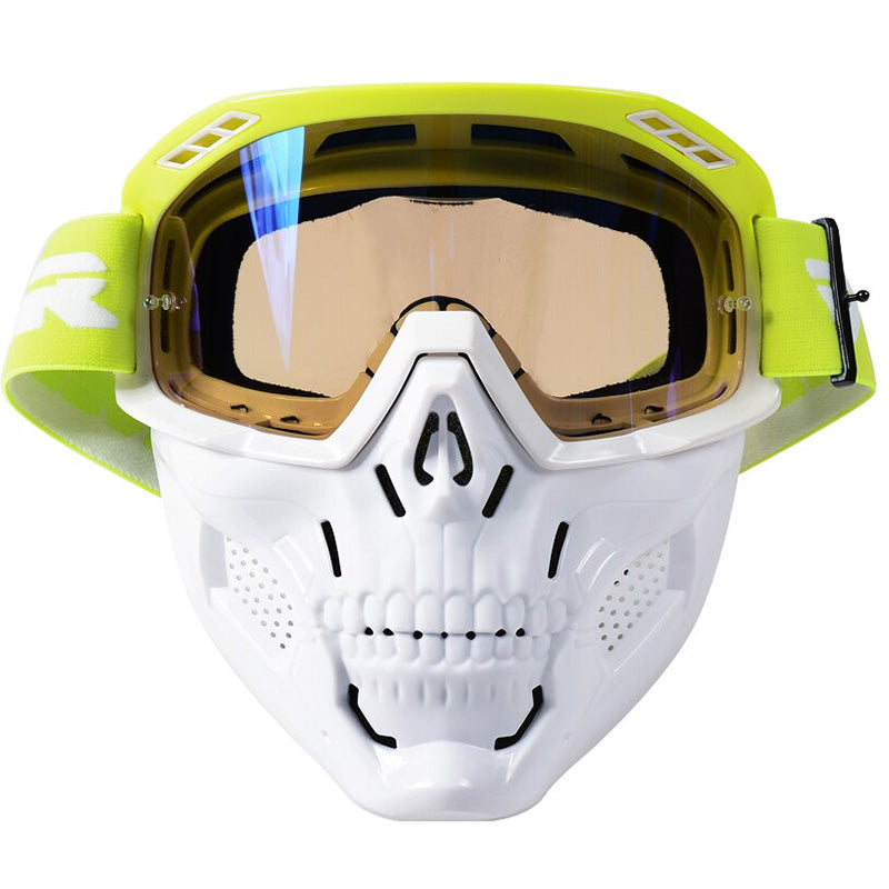Mascarilla de Calavera para Motociclistas con Lente Resistente a Impactos