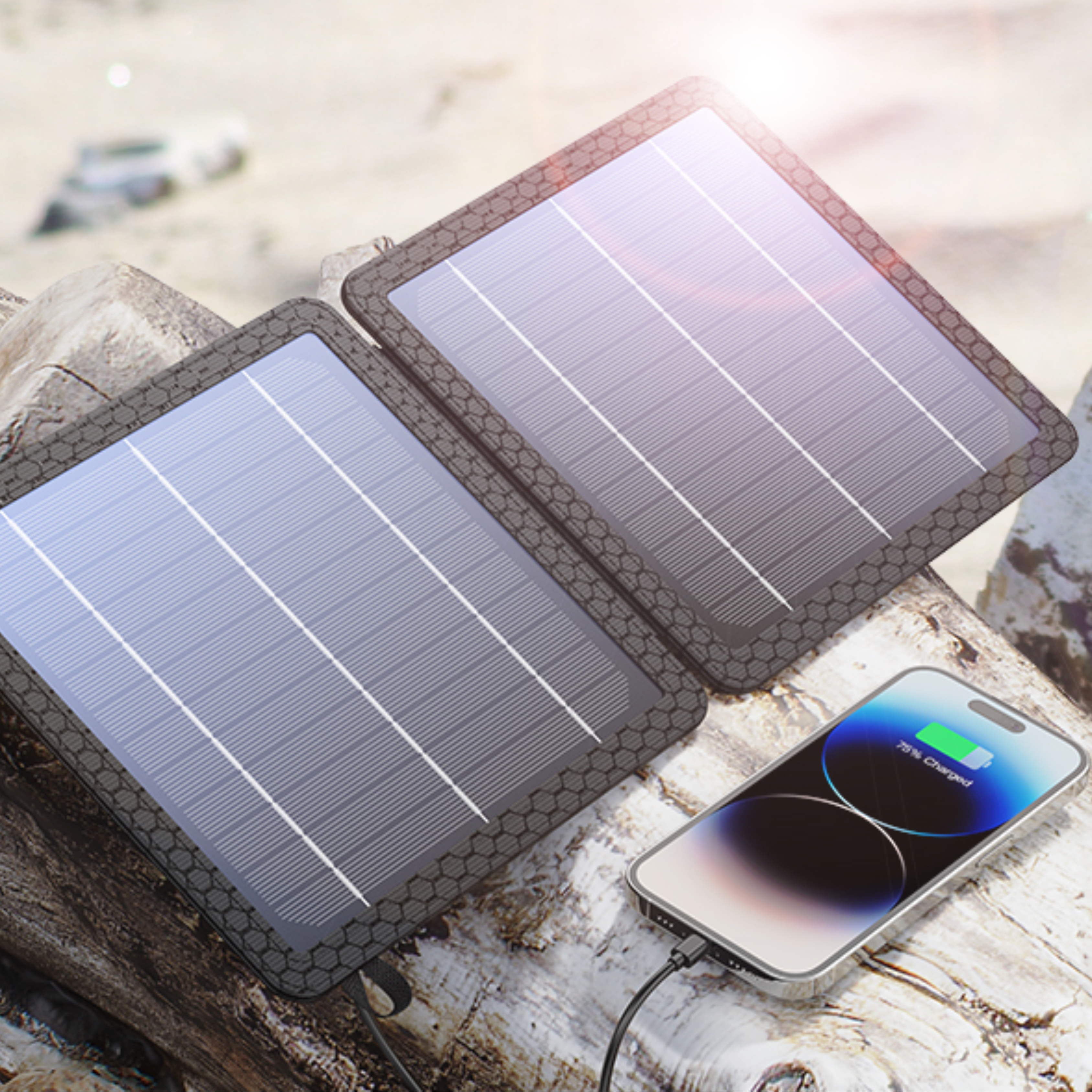 Portable Solar Charger for Travel and Camping