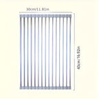 Rullattava astioiden kuivausteline ruostumattomasta teräksestä