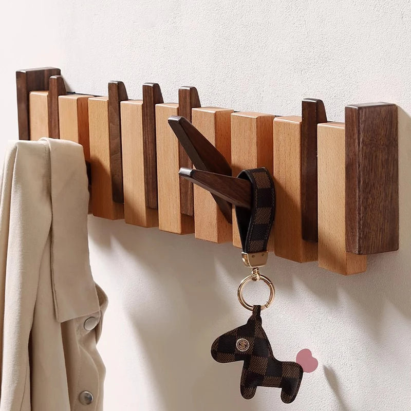 Handgefertigter Klavier-Garderobenständer Eleganter Holz-Organizer für Zuhause