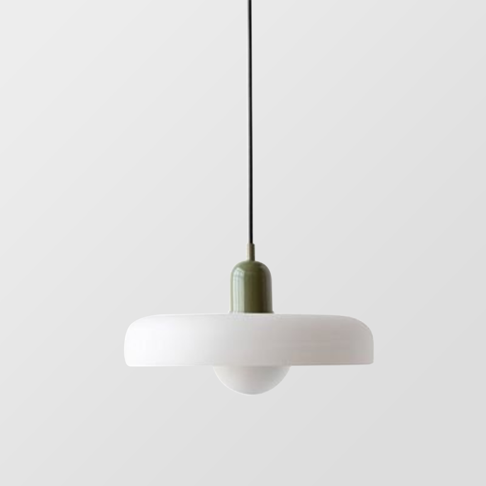 Lámpara colgante de vidrio Liora Bauhaus con ajuste de altura