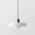 Lámpara colgante de vidrio Liora Bauhaus con ajuste de altura