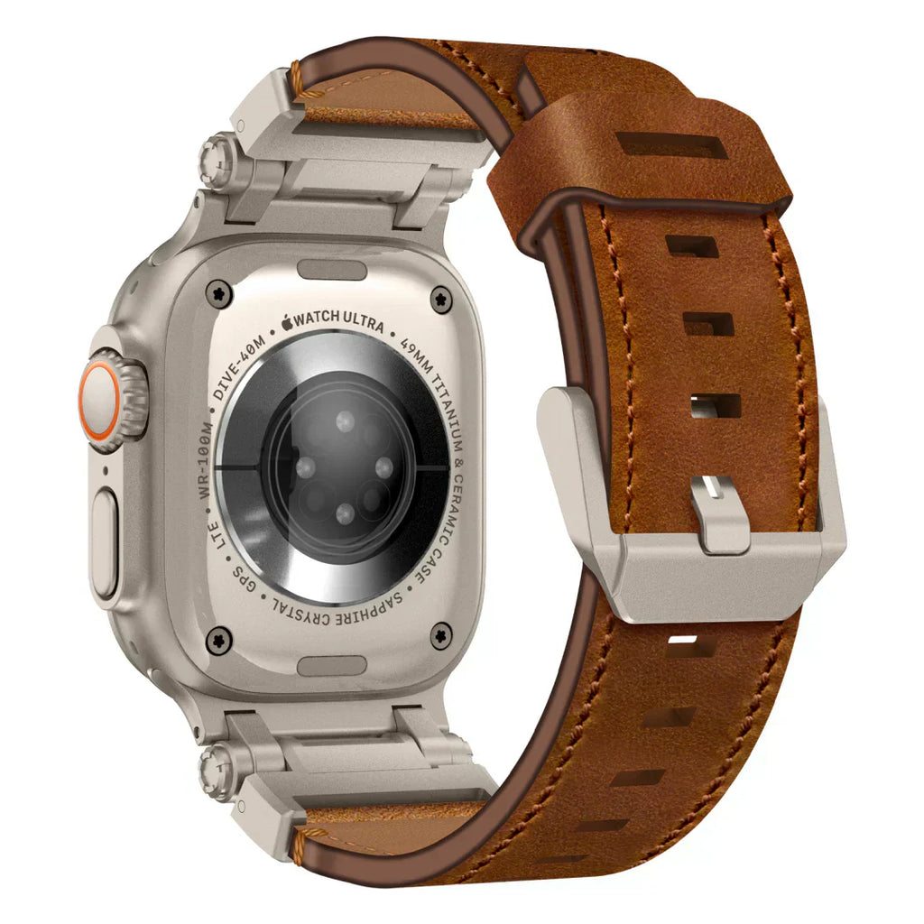 Kenvor Leather Strap with Titanium Connector for Apple Watch | Petprovac