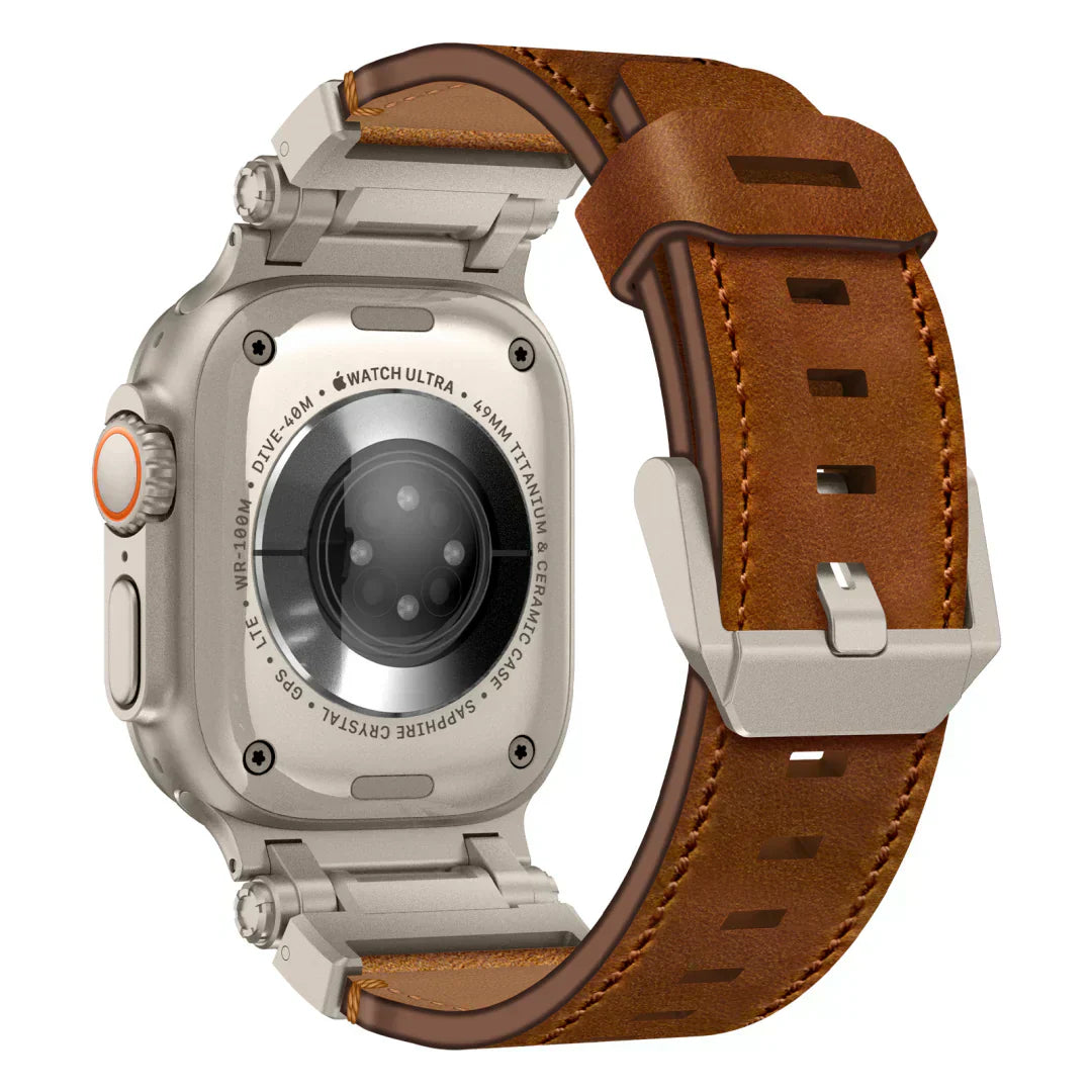 Kenvor Leather Strap with Titanium Connector for Apple Watch | Petprovac