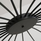 NovaLuxe gouden en zwarte LED-kroonluchter voor woonkamers, kantoren, slaapkamers