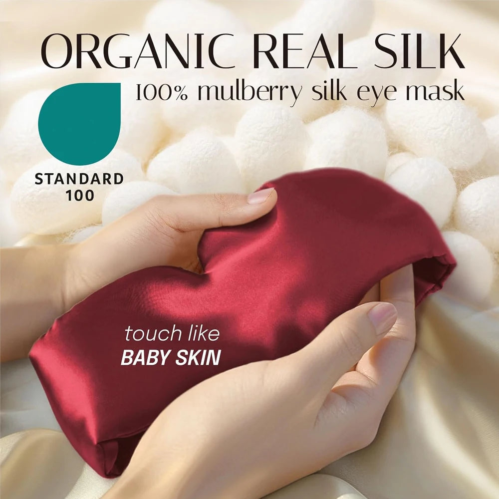 Mulberry Silk Eye Sleep Mask For Light Blocking And Skin Comfort