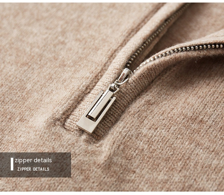 NovaWeave ull genser med halv glidelås - 100 % australsk ull