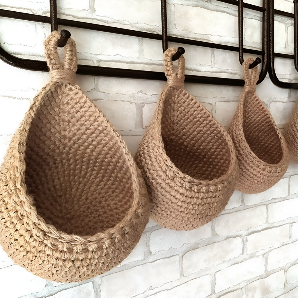 Boho ručně tkaný závěsný koš pro ekologický životní styl a rustikální dekoraci