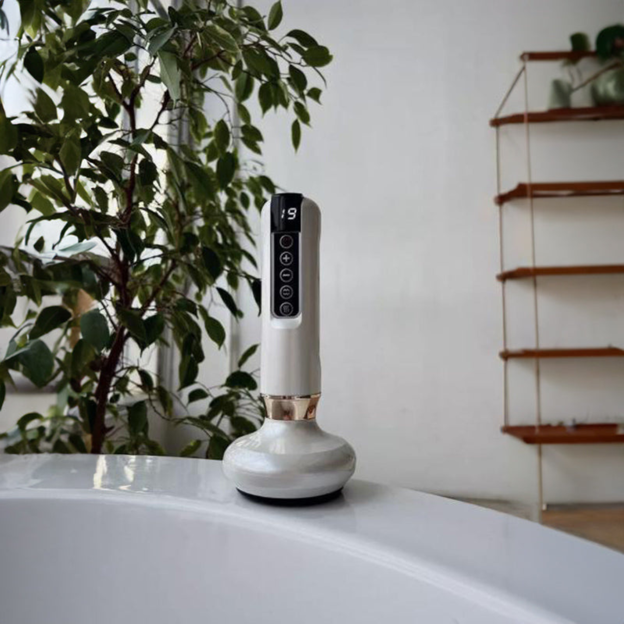 ולקיחת ואקום לעיסוי להידוק והחלקת צלוליטיס