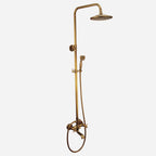 Vintage Copper Shower Kit with Brass Tap and Functional Showerheads | Petprovac