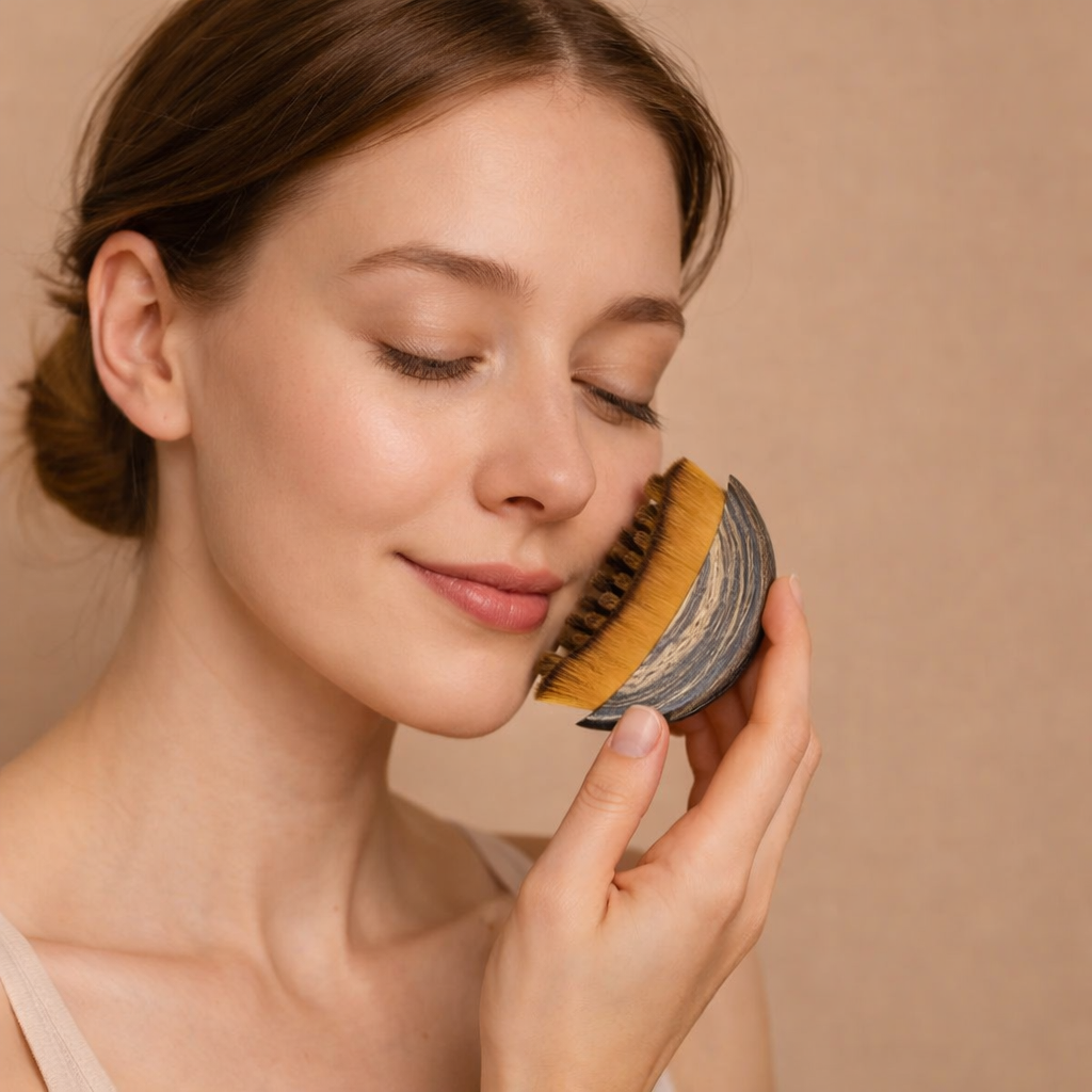 Lymphatic Drainage Face Brush for De-Puffing, Lifting & Facial Contouring