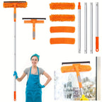 Crystal Clear Window Cleaner – Professional 2-in-1 Telescopic Window and Glass Cleaning System